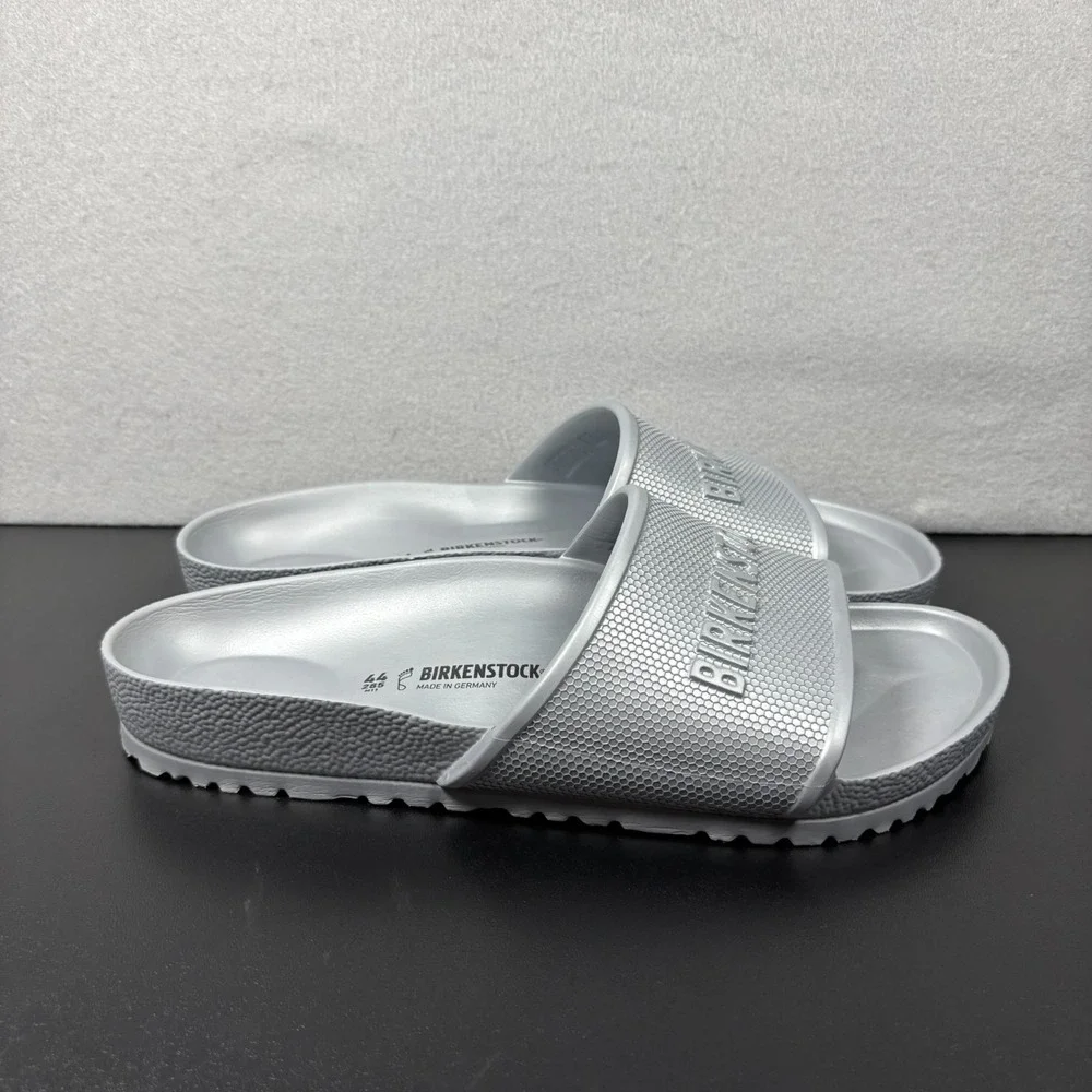Birkenstock‎ Barbados EVA Men's Silver Slide Sandals Size 11/44